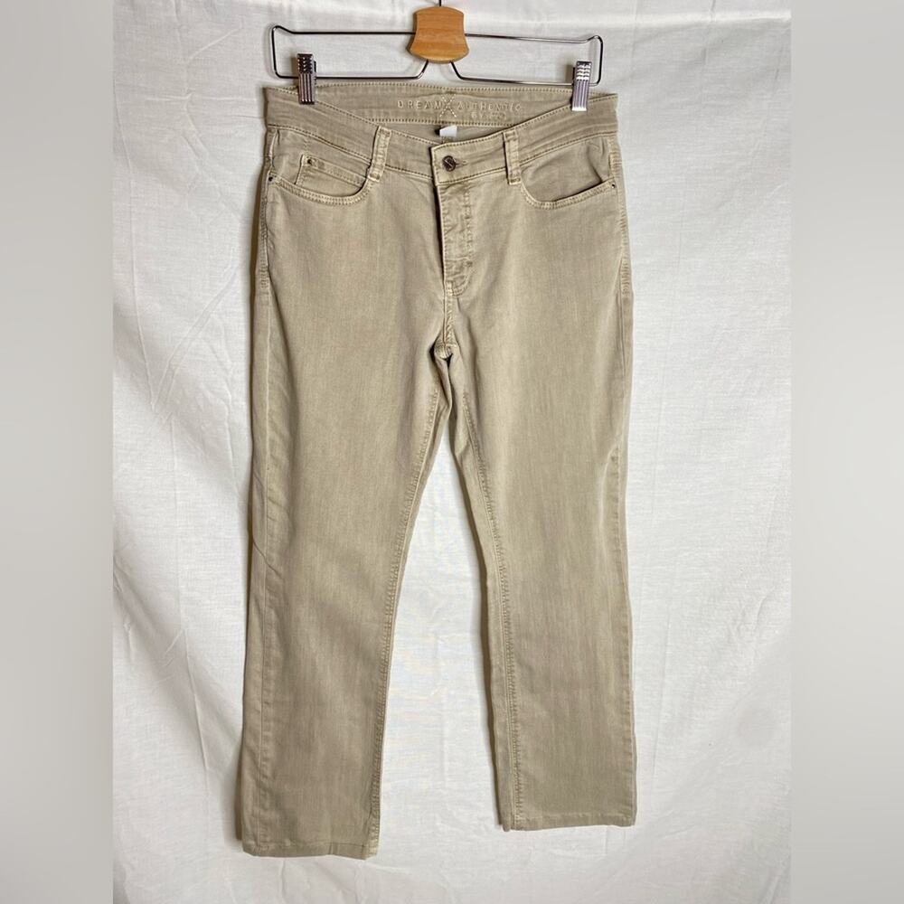 MAC Dream Jeans Beige Straight Leg High rise stretchy jeans‎